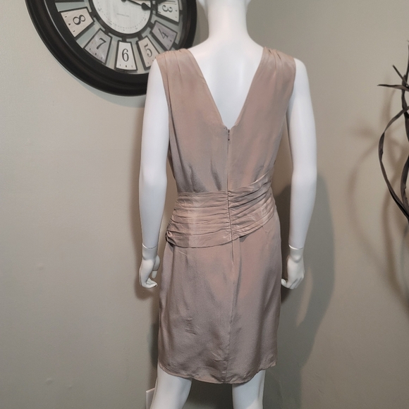 Bebe “Robbie” 100% Silk Cocktail Evening  Cowl Neck Dress Size Large - Picture 2 of 8